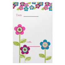 Patchy Button Garden Stationery Paper
