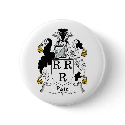 Pate Family Crest Pins by coatsofarms