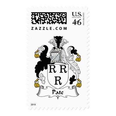 Pate Family Crest Postage Stamp by coatsofarms