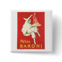 Pates Baroni Vintage Food Ad Art Pinback Button