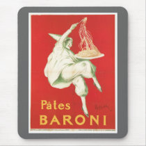 Pates Baroni Vintage Food Ad Art Mousepad