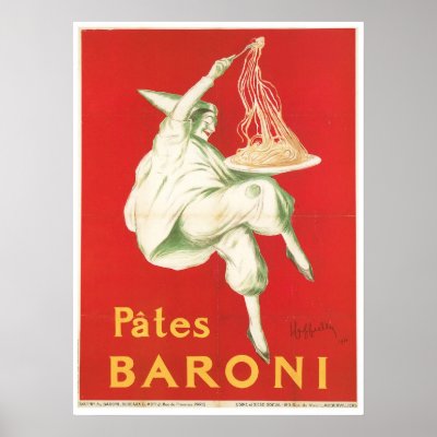 Pates Baroni Vintage Food Ad Art Print