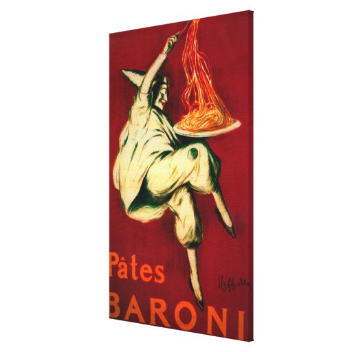 Pates Baroni Vintage PosterEurope Canvas Print Zazzle