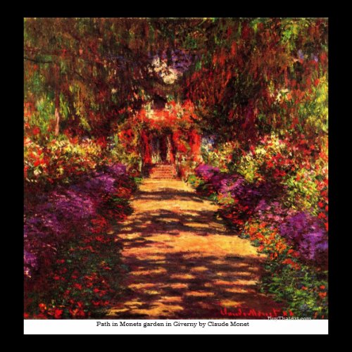 Path in Monets garden in Giverny by Claude Monet Print