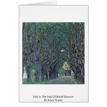 Path In The Park Of Schloß Kammer By Klimt Gustav Greeting Card