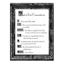 Path of Life Commandments Postcards
