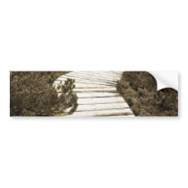 Path On Peat Moor In Sepia Colour bumper stickers