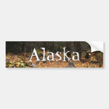 Path Through the Forest; Alaska Souvenir Bumper Sticker
