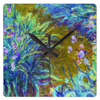 Path through the Irises Claude Monet Wallclocks