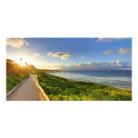 Path to sunset. Oneloa Beach. Maui. Customized Photo Card