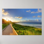 Path to the sun. Oneloa Beach. Maui. Posters