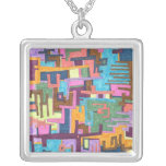 "Paths" Abstract Art Necklace