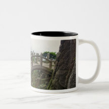 Pathway and small bridge, Yellow Mountain, 2 Mugs