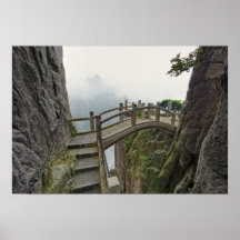Pathway and small bridge, Yellow Mountain, 2 Print