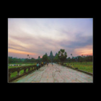 Pathway to Angkor Wat, Cambodia Postcard postcards