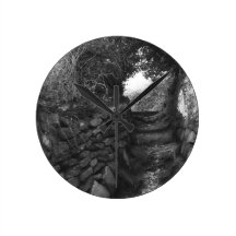 Pathway to Prussia Cove, Cornwall, England, UK Round Wall Clock