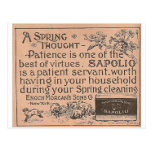 Patience advertisement for Sapolio Post Card