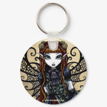 "Patience" Auburn Haired Goth Faery keychains