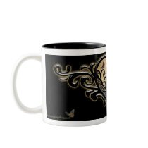 "Patience" Black Tribal Heart Faery Mug