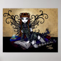 Patience Gothic Faery Candle light Poster print