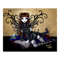 Patience Gothic Faery Candle light Poster posters by mykajelina Patience Gothic Faery Candle light Poster posters