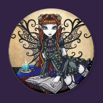 Patience Gothic Reading Fairy Magnet magnets