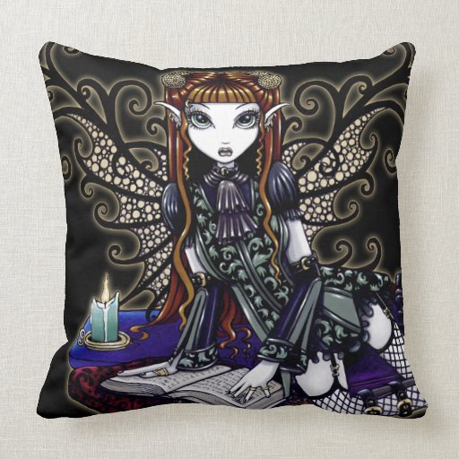 Patience Gothic Victorian Fairy Art Pillow