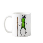 patience, grasshopper, balance, mug, standing,