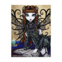 Patience Reading Fairy Tale Gothic Fairy Postcard by mykajelina Patience Reading Fairy Tale Gothic Fairy Postcard