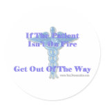 Patient on fire Sticker