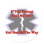 Patient on fire Sticker