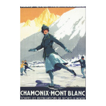 Patinaje de hielo - poster olímpico del promo de P Impresión En Lona