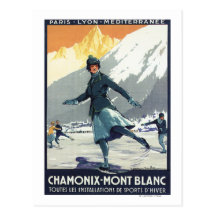 Patinaje de hielo - poster olímpico del promo de P Tarjetas Postales