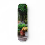Patio Garden in the Rain Skateboards