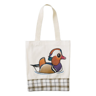 Pato de mandarín de Birdorable Bolsa Tote Zazzle HEART