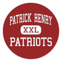 Patrick Henry - Patriots - High - Minneapolis stickers by customteamsportswear Patrick Henry - Patriots - High - Minneapolis stickers