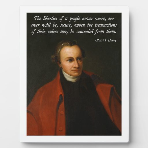 Patrick Henry Quote Plaque Zazzle
