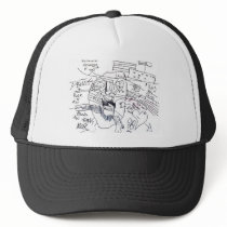 patrick kennedy print mesh hats