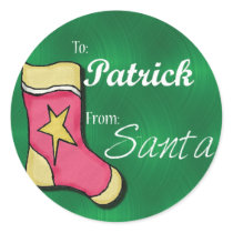  Patrick Personalized Christmas Label Sticker