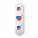 Patriot Bowling Heart Custom Skate Board