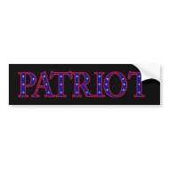 Patriot bumper sticker bumpersticker