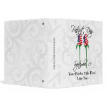 Patriot Day, September 11, Two American Flag Roses Vinyl Binders