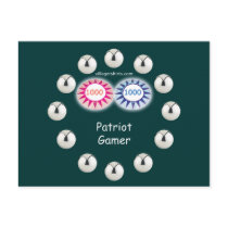 Patriot Gamer Pinball Postcard