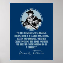 Patriot -Mark Twain Poster