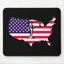 Patriot on Flag Mousepads