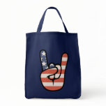 Patriot Rock Hand Tote Bags