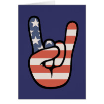 Patriot Rock Hand Greeting Card