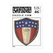 Patriot Shield 1776 postage by Geographicsart Patriot Shield 1776 postage