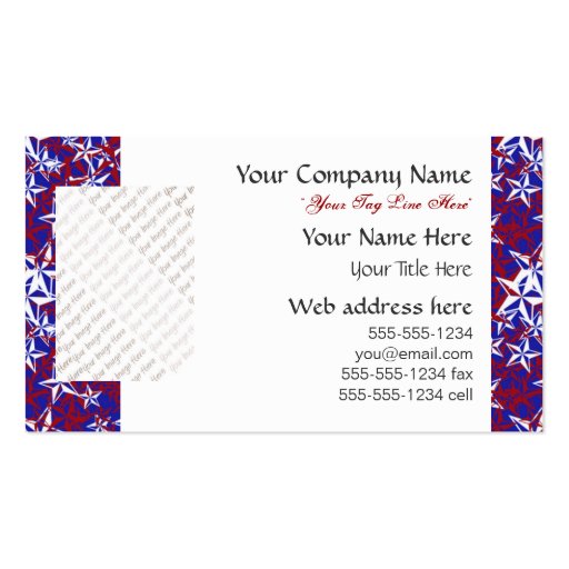 Patriot Stars custom Business Cards (front side)