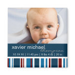 Patriot Stripes Baby Boy Photo Magnet
